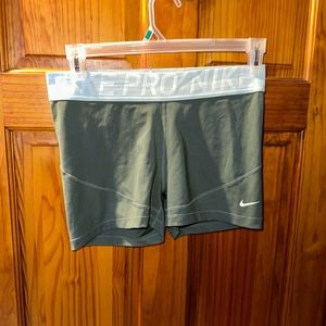 Nike Pro Shorts in sage green size XL